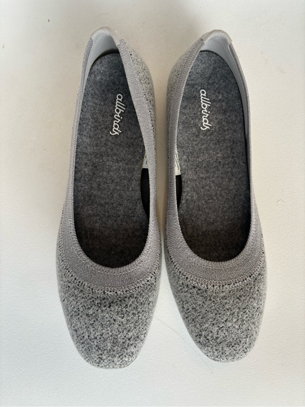 Allbirds Women’s Grey Wool Ballet Flats, size 8, New